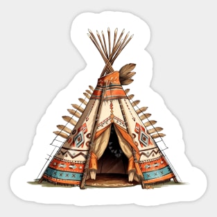 Native American Tipi Sticker